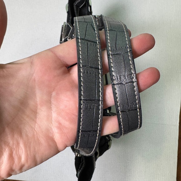 Vintage Y2K Guess Monogram Shoulder Tote Bag Rocker Glam Grunge Indie Sleaze - Picture 7 of 8